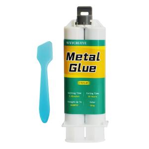 Metal Glue Heavy Duty Waterproof, Metal to Metals Adhesive, Liquid Weld, Welding Glue, Cold Weld, Exhaust Repair kit, Weld Stainless Steel, Iron, Aluminum, Fiberglass, Plastic, 1.76 oz