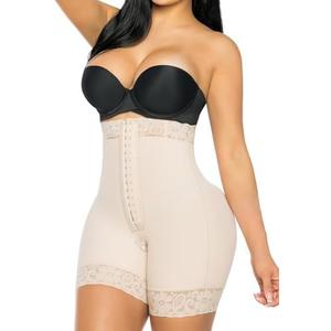 YIANNA Tummy Control Shapewear for Women Strapless Fajas Colombianas Body Shaper Shorts Butt Lifter with Zipper Crotch Size XL