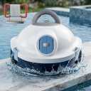 Y10 Cordless Robotic Pool Cleaner, Automatic Pool Vacuum - 90 Mins Runtime, Powerful Suction, Self-Parking, Lightweight for Above/ Inground Pools Up to 65ft/ 1100 Sq.Ft (White)