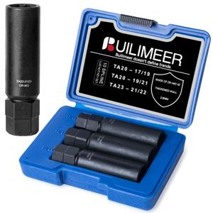 10 Spline Lug Nut Key Set, with CR-MO Thick-Wall Design for Effortless Removal of Aftermarket, Compatible with Bimecc 10 Spline Lug nut Bolts for Cars, Trucks & SUVs