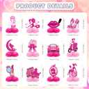 Pink Girls Table Decorations for Party - Hot Pink Princess Party Honeycomb Centerpieces Bachelorette Birthday Party Decorations Girls Doll Theme Party Decor