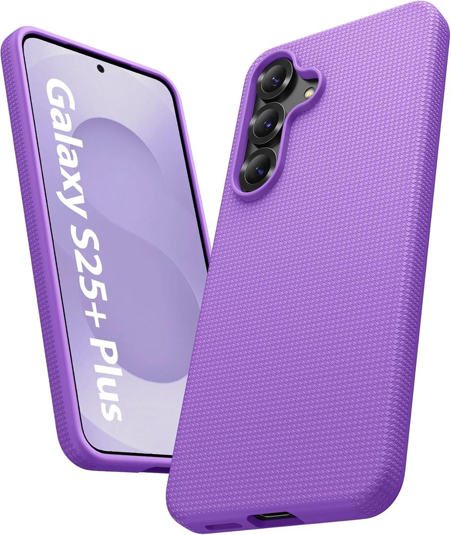 ATATOO Slim Case for Samsung Galaxy S25+ Plus, Support Wireless Charging, Lightweight Hard Military Grade Drop Protection Non-Slip Phone for Galaxy S25+ Plus 6.7" 2025, Purple