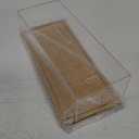 1 Pack Rectangle Cake Stand with Lid Bamboo Cake Plate Holder Cookie Dessert Tray with Lid Pastry Display for Kitchen Baking Gifts, Large Rectangle Tray Platter and Acrylic Cover, 15 x 6.5''