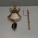 Starryfill Angel Stake Solar Lights with Crackle Glass Globe Waterproof Warm White LED, 40.5 inches Height Metal Bronze Stake Garden Patio Art Decor, Memorial Gift for Mom Women or Friends