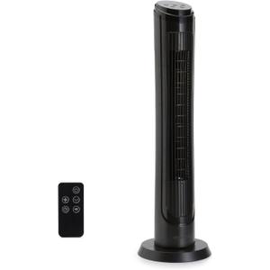 Amazon Basics 40" 70-Degree Oscillating Digital Tower Fan with Powerful Airflow for Bedroom, Living Room, Office, 4 Speeds, 3 Modes, 15-Hour Timer, Remote Control, 50W, Black