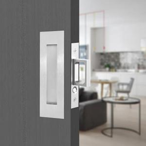 Recessed Finger Flush Pulls with Edge Pull - Suitable for Pocket Door,Closet Door,Sliding Doors, Barn Door Handle Hardware (Silver, 6inch)