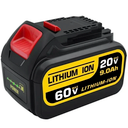 2 Pack 9Ah 20V 60V MAX Replacement Battery for Dewalt 120V DCB606 DCB609 DCB205 DCB204