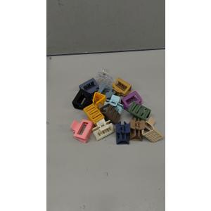 Small Hair Clips for Women and Girls - 2 Inch Rectangle Medium Claw Clips for Thin/Fine Hair - Nonslip Strong Hold Matte Jaw - 16 Pack (natural colors)