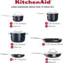 KitchenAid Hard Anodized Induction Nonstick Cookware Pots and Pans Set, 10 Piece, Matte Black