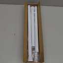 2 Pack White Tension Curtain Rod for Windows 28 to 48 inch, Adjustable Expandable Pressure Spring Curtain Rod No Drilling, 7/8" Curtain Rod for Bedroom Doorway Closet Door