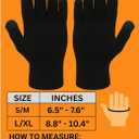 Heat Logic Unisex Thermal Knitted Winter Gloves, Touchscreen Compatible Cold Weather Warm Gloves for Men & Women, Pack of 2 (Black)