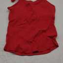 SUUKSESS Women Padded Cotton Ribbed Long Tank Tops 2025 Summer Going Out Basic Scoop Neck Cami Tops (Large, Red)