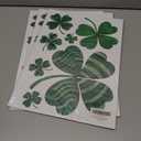 3 x Unique Shamrock Design - St. Patrick's Day Window Clings, 8 Sheets Window Decals Decorations for Home, Office, Classroom, Indoor Spring Stickers Decor