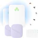 Fruit Fly Traps for Indoors, 2-in-1 Fly Traps Gnat Catcher Flying Insect Traps for Flies, Mosquitoes (2 Devices & 12 Glue Cards)