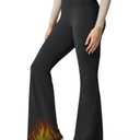 Barefeel Women's Fleece Lined Flare Workout Yoga Pants Winter Thermal High Waist Leggings Causal with Pockets (M)