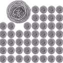 48 Pack Stainless Steel Scourers Sponges by XXJXING,Steel Wool scrubbers for stoves, pots, Cooker Hoods, etc. That are Difficult to Clean (48 Pack-10 Gram)