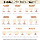 JIUZHEN Round Table Cloth Faux Linen Farmhouse Tablecloth Wrinkle and Stain Resistant Decorative Fabric Table Cover for Kitchen, Dining Room, Parties and Camping, Beige, 60 Inch Round