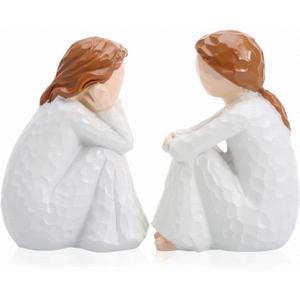 Best Friend Birthday Gifts for Women - Unique Hand-Painted Sister Figurines, Friendship Gifts for Women, Bestie Gifts, Sister Birthday Gifts Keepsake Present