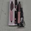 FARERY Mini Thermal Brush 3 Temperature Adjustable, 3/4 Inch Travel Curling Iron for Short Hair, Heated Round Brush for Touch ups and Small Curls, Travel Size Curling Wand, Dual Voltage, Pink