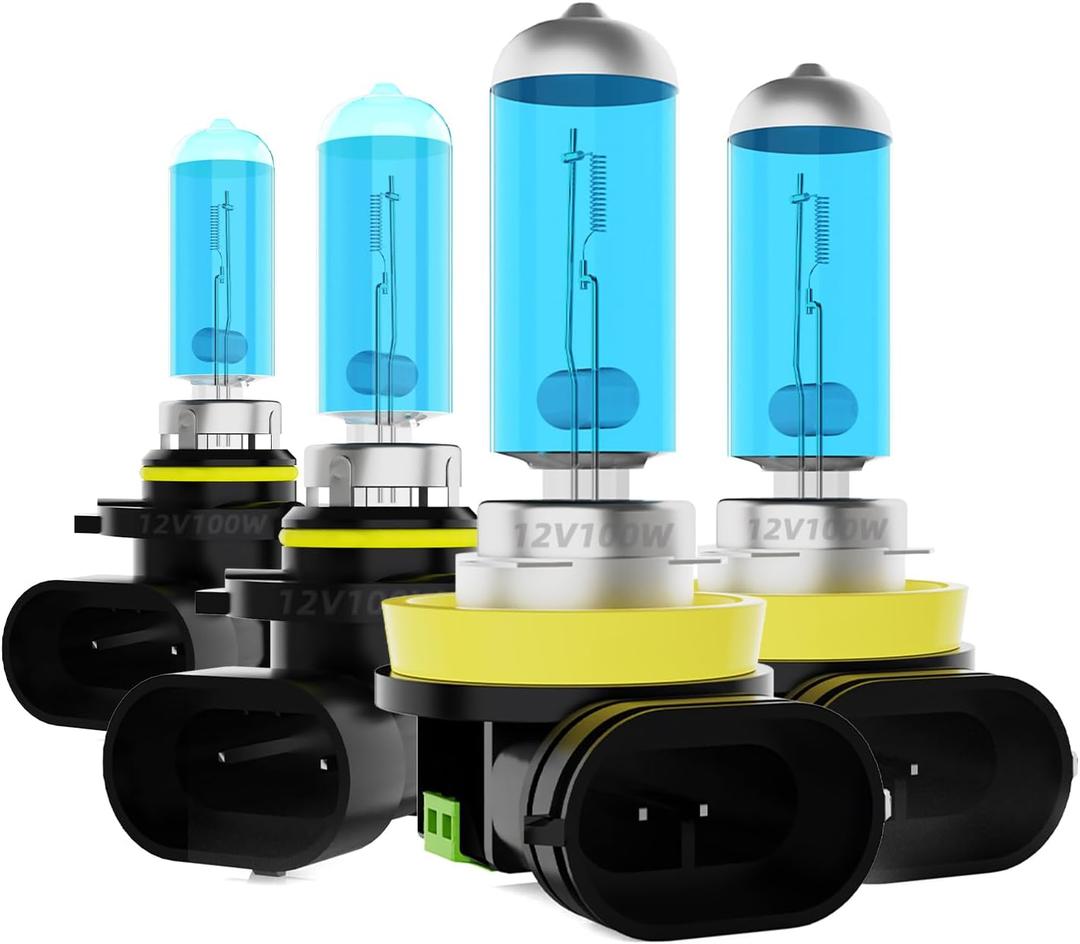 Headlight Bulbs Fit For Chevy Malibu 2013-2015,9005 H11 High Low Beam Combo,Super Bright 5500K White Light High Performance Halogen Light Bulbs,4PCS