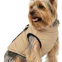 Dog Coats Warm Winter Dogs Jacket Pet Jackets Puppy Cold Weather Coat Pet Clothes for Small Dogs, Khaki, Small (Small (3.3-5.5lb))
