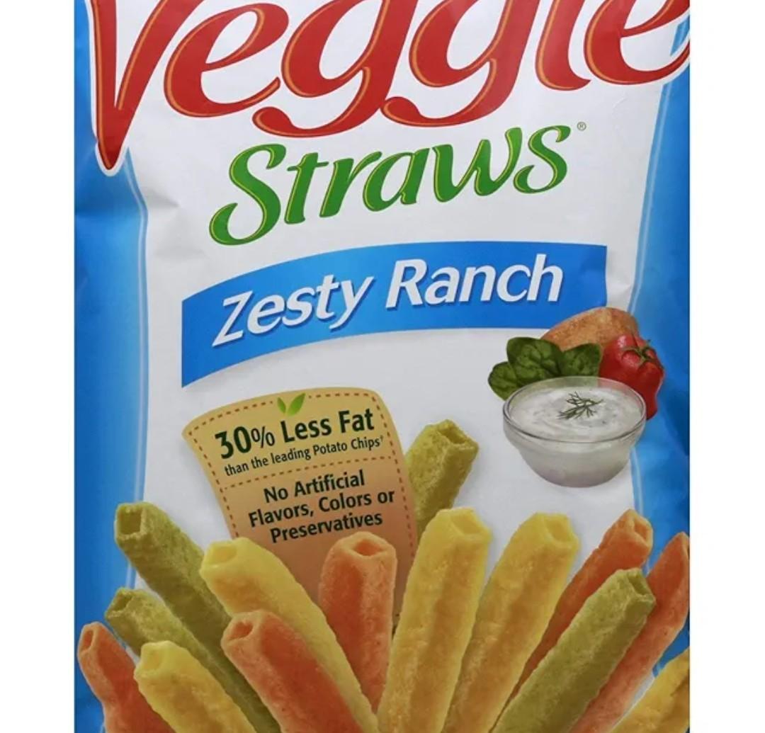 Sensible Portions Garden Veggie Straws, Zesty Ranch, 16 oz, Pack Of 6, BBY: Jan 28 2026