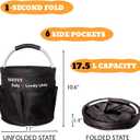 2-Pack Cleaning Caddy - 4.5 Gallon Foldable Organizer with Reinforced Handles, Waterproof Oxford Fabric for Home, Car, Grocery & Utility Use