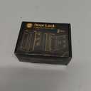 Home Security Door Lock, 2 Pack Childproof Door Reinforcement Lock with 3 Inch Stop Withstand 800 lbs for Top Front Inward Swinging Door, Upgrade Flip High Night Lock to Defend Your Home Kids (Silver)