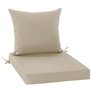 Ylymence Patio Furniture Cushions 24 x 24 Inch Waterproof and Fade Resistant Outdoor Chair Cushions with Removable Cover, White