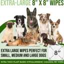 400 Dog Wipes for Paws and Butt Ears Eyes | Organic Pet Wipes for Dogs | Lavender Scented Dog Wipes Cleaning Deodorizing | Extra Thick Paw Wipes for Dogs Cats Pets | Bonus Glove Wipes Included