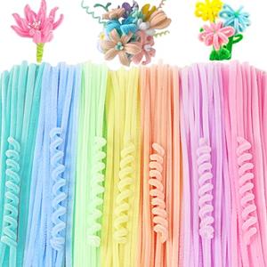 100 PCS Chenille Stems for Crafts,12inch Craft Pipe Cleaners, Thick Pipe Cleaners, Arts Crafts for DIY, Festive Days Decoratio, Craft Projects Creative (Macaron-Color)
