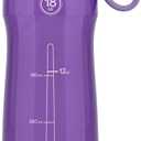 Pogo Plastic Water Bottle with Chug Lid and Carry Handle, Reusable, BPA Free, Dishwasher Safe, Perfect for Travel, School, Outdoors, and Gym | 18oz, 32oz, 40oz, 64oz (Purple)