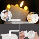 12 Pcs White Flameless Candles Flat Top LED Candles with Remote Timer, Pillar Flameless Candle Bulk Flickering Battery Operated Candle for Wedding Festival Outdoor Home Decor D 3'' x H 4'' 5'' 6''