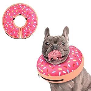 Supet Inflatable Dog Cone Collar Alternative After Surgery, Doggie Neck Donut Collar Recovery ECollar, Soft Dog Cone for Small Medium Large Dogs