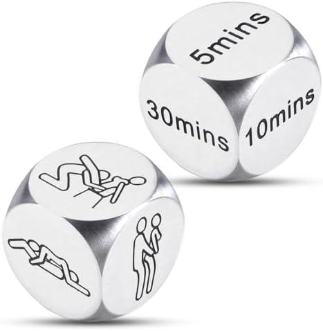10th Anniversary Tin Gifts for Him Her 2PCS Funny Date Night Dices Christmas Valentines Gift 10 Year Anniversary Wedding Gifts for Couples Wedding Registry Ideas White Elephant Gifts for Adults