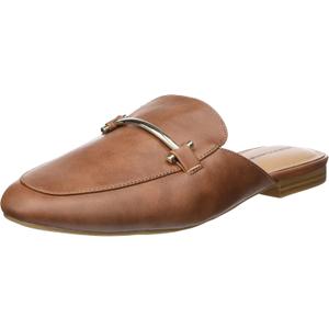 Amazon Essentials Women's Buckle Mule (9.5, Tan)