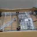 Ulif E7 Garment Rack, Heavy Duty Clothes Storage System with Extendable Hangers Rods, Metal Clothing Rack with 6 Wire Shelves, (52.3"-72") W x 14.5" D x 71.2" H, Load 838lbs, Chrome