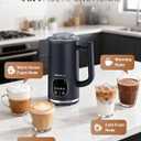 SIMPLETASTE Milk Frother, 4-in-1 Electric Milk Steamer with LED Touch Screen, Automatic Warm and Cold Foam Maker and Milk Warmer for Latte, Cappuccinos, Macchiato