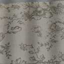 jinchan Linen Floral Valance Double Layer Kitchen Window Curtain Green Flower on Beige Valance for Living Room Cafe Farmhouse Light Filtering Rustic French Country Sage 18 Inch Rod Pocket 1 Panel