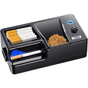 Electric Cigarette Injector Machine Rechargeable Cigarette Rolling Maker Infrared Sensing Portable Tobacco Injector Household Automatic Rolling Machine 8mm Tube (Black)
