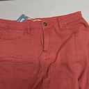 luvamia Skorts Skirts for Women Denim Mini Skirt Side Slit with High Waisted Jean Shorts Stretchy (Red, M)