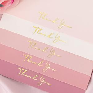 Crisky Dusty Rose Thank You Cards with Envelopes & Stickers 50 Pack Bridal Shower Graduation Thank You Cards Small Business, Wedding Baby Shower Birthday Funeral Notes Bulk