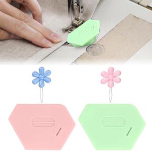 2 x Magnetic Seam Guide for Sewing Machine,Multifunctional Hem Guide with Needle Threaders,Hemmer Guide,Universal Sewing Supplies and Accessories