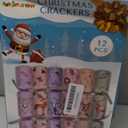 FUN LITTLE TOYS Christmas Crackers, 12 Pack Christmas No Snap Party Favors with Party Hat