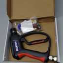 MEKOH Short Pressure Washer Gun with Swivel, 5000 PSI High Power Washer Spray Gun, 10 GPM Foam Gun with 3/8" Quick Connect, M22-14mm for Extension Wand, Hose, Pressure Washer Handle with 5 Nozzle Tips