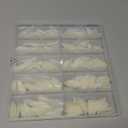 INFELING Almond Nail Tips - 500Pcs Almond Full Cover Nails for Acrylic Nails Professional, Clear Fake Nails with Box for Nail Salons and DIY Nail Art, 10 Size Pack of 2