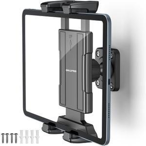 OHLPRO Universal Tablet Wall Mount Holder for 4.7-13 inch Tablet Smartphone eReader, 360 Adjustment Compatible with iPad, iPhone, Kindle Fire HD, Galaxy Tab, Switch, Drilled Screw Mounting