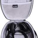 Headset Headphone Case Compatible with Logitech H390, H430, H570e, Zone 300, Zone 301 or JLab Go Work, JIAMQISHI, EAGLEND Headset, Black+Gray(Case Only)