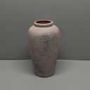 Rustic Distressed Ceramic Threaded Vase, 11" H Handmade Wabi Sabi Decor Vase (Antique Terracotta with Lime White & Distressed Black Patches) for Living Room Table Centerpieces, Entryway & Fireplace