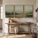 Large Framed Vintage Landscape Wall Art for Living Room, 3 Piece Retro Farmhouse Canvas Prints Artwork for Walls, French Country Paintings Pictures for Dining Room Hallway Wall Art Decor, 24x36 Inch, 24" W x 36" H x 3Pcs